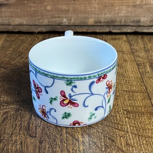 Coventry Portuguese Tile Cup Fine Porcelain White Floral - Picture 5 of 7